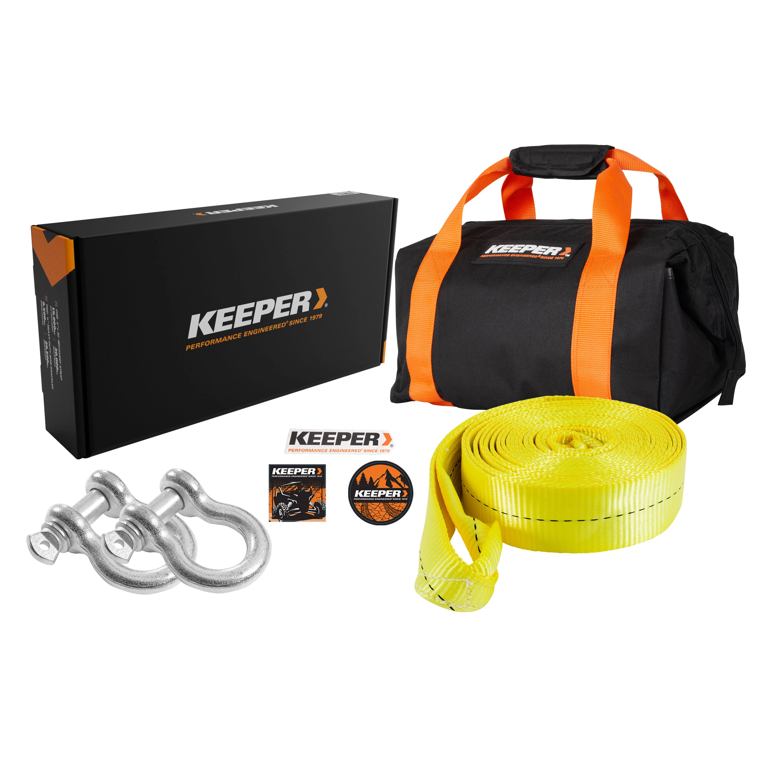 3" x 30' Recovery Kit with Bow Shackles