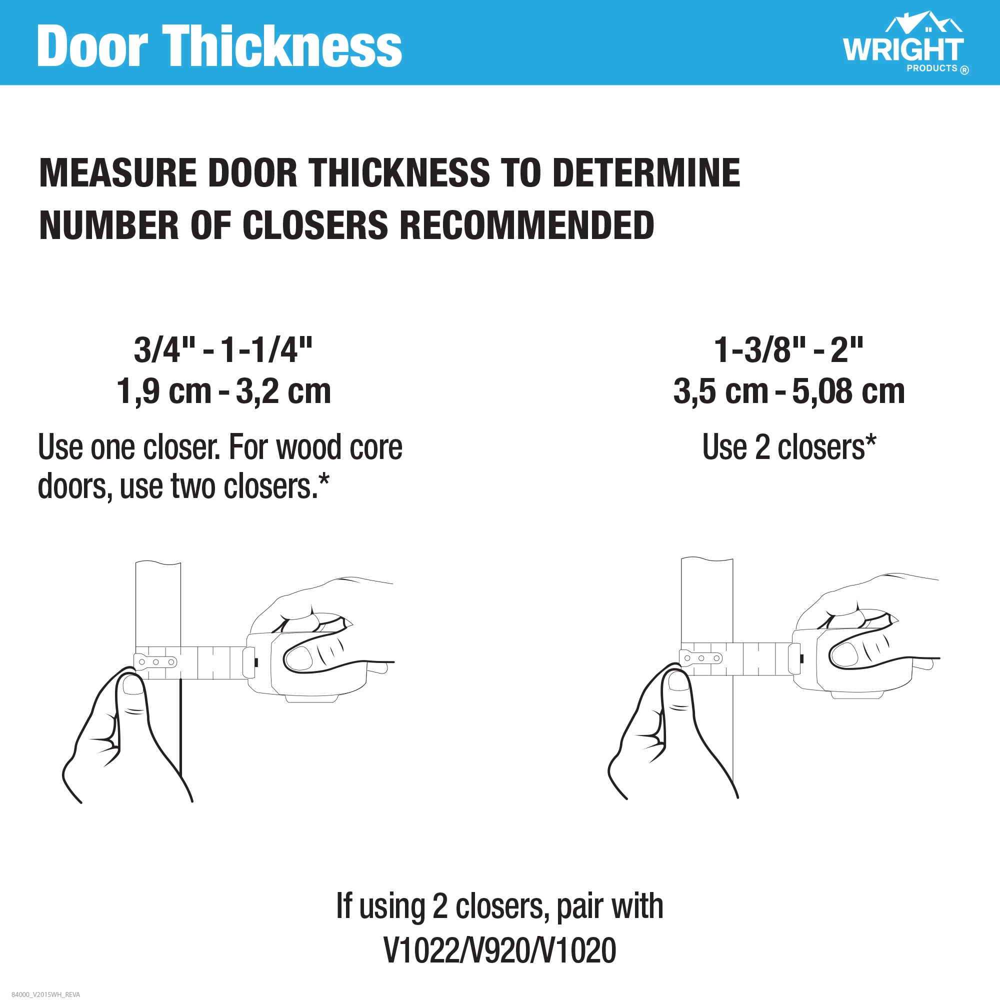 Standard Duty Pneumatic Screen and Storm Door Closer with EZ-HOLD variant image view