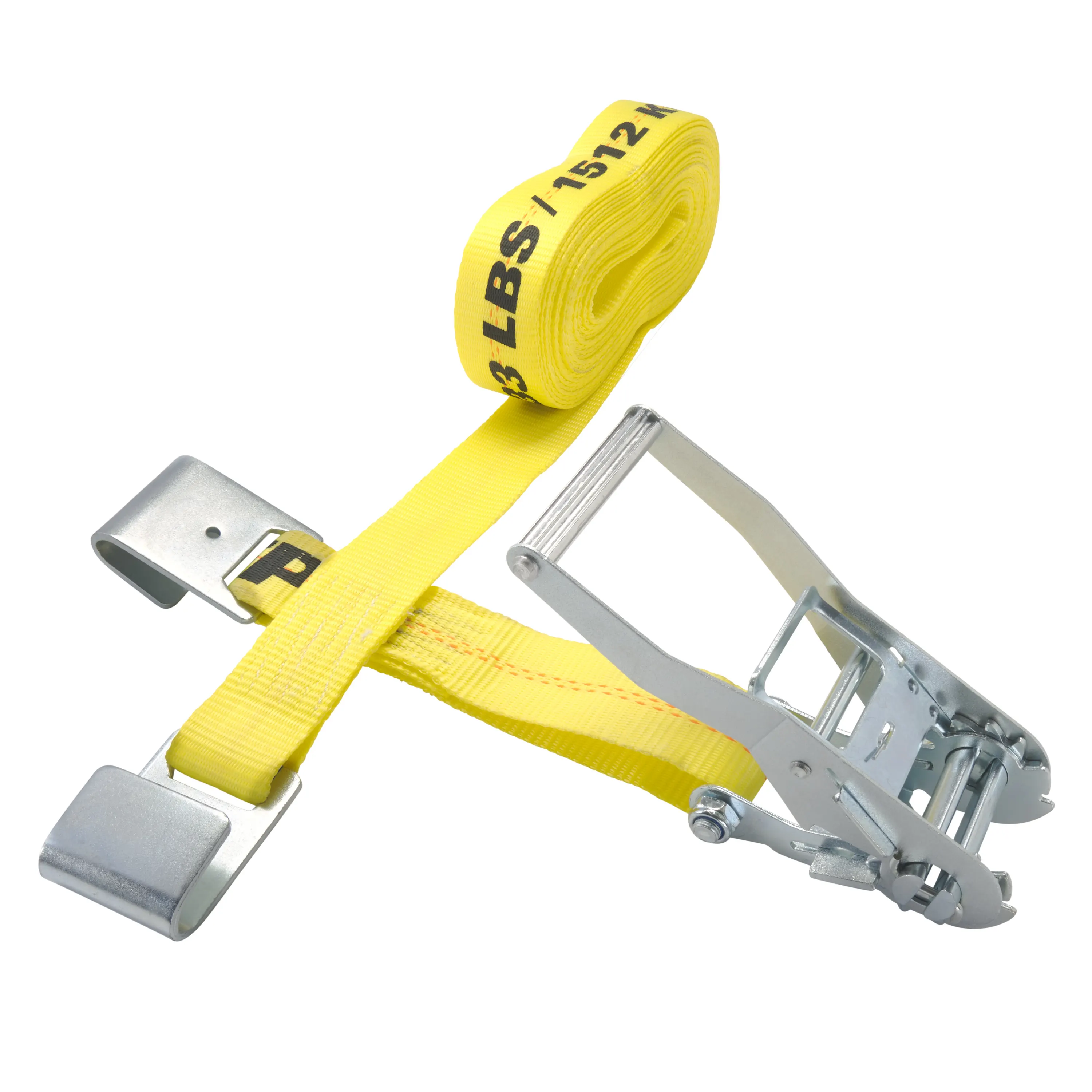 2" x 30' Heavy Duty Ratchet Tie-Down with Flat Hooks variant image view