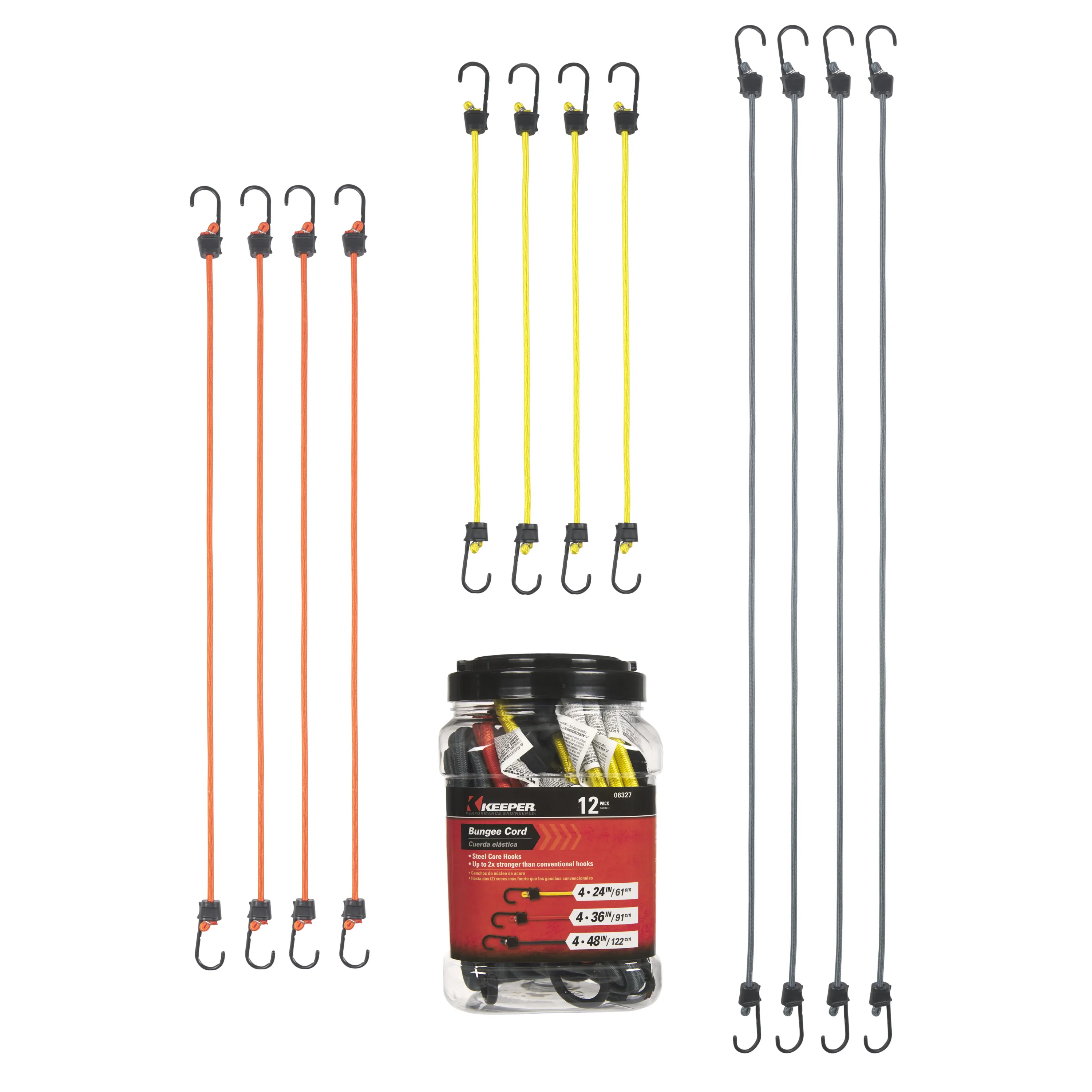 Assorted SST Hook Bungee Cords, 12 Pack variant image view