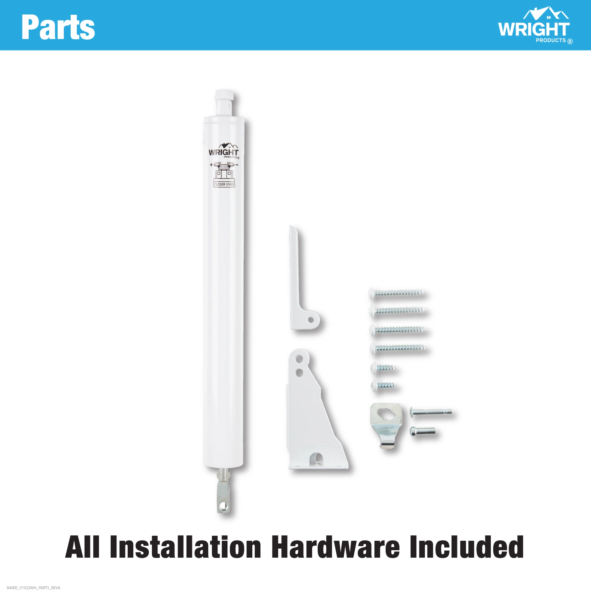 Standard Duty Pneumatic Screen and Storm Door Closer variant image view