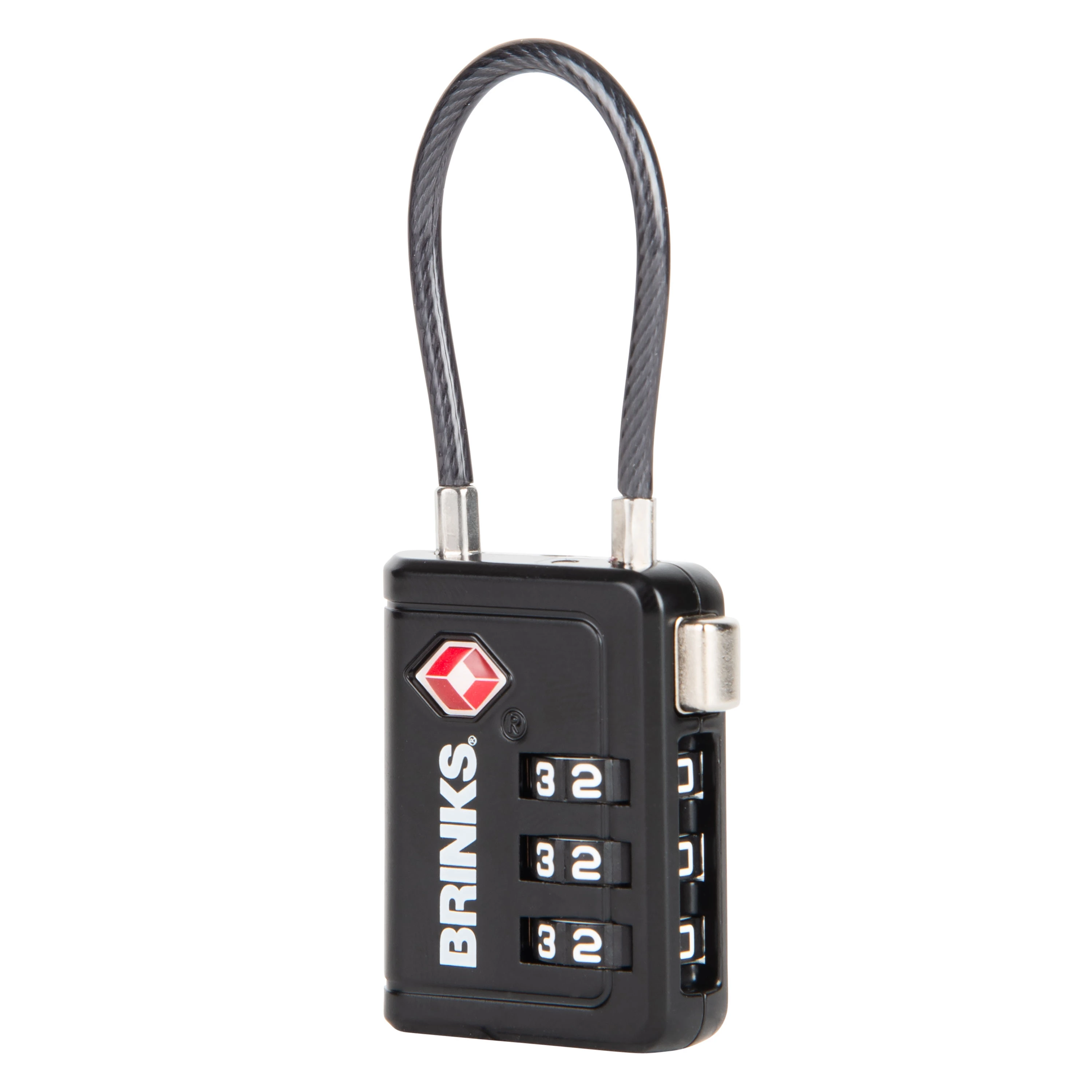 Brinks TSA Accepted Indicator Luggage Lock, Black, 4 Pack variant image view