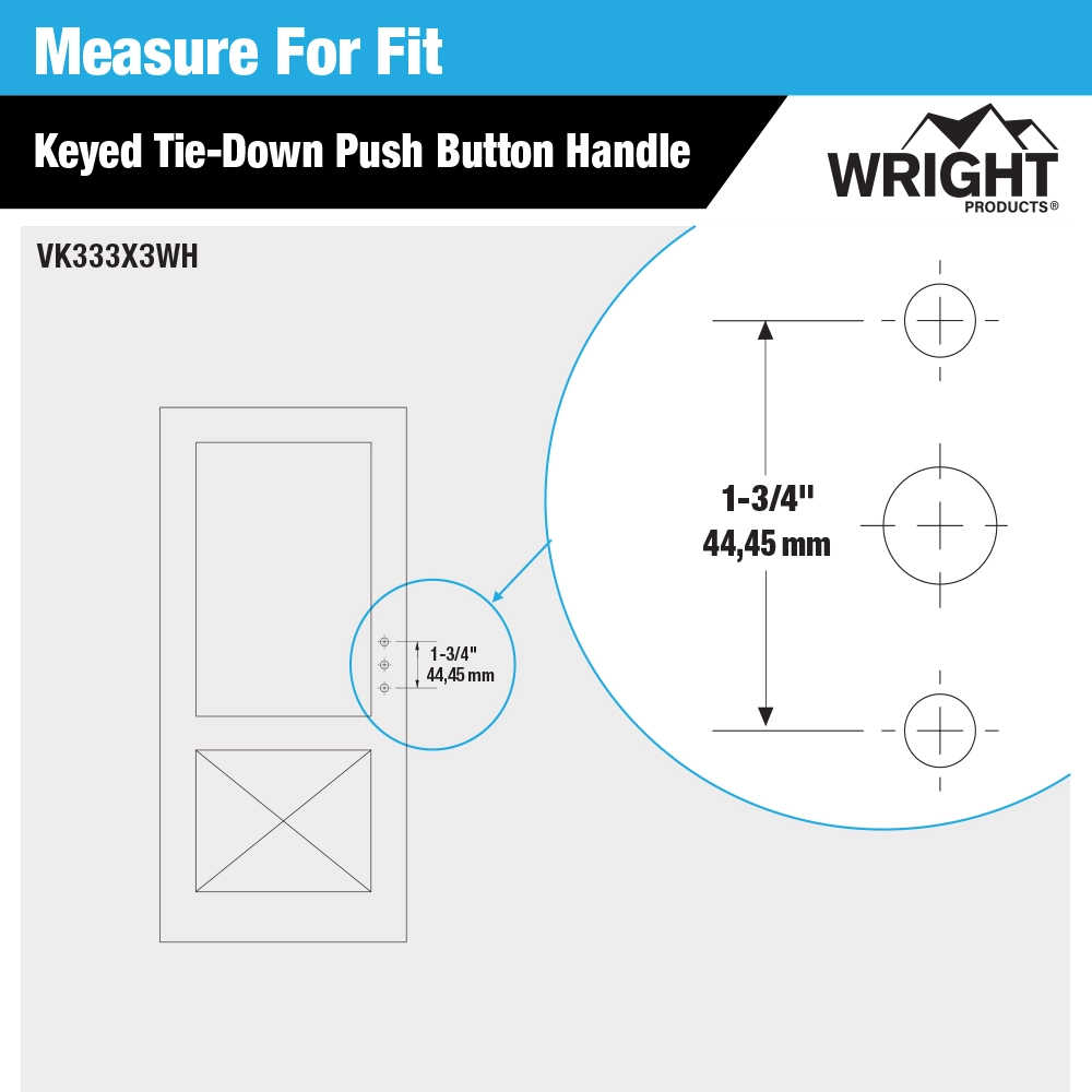 Keyed Tie-Down Push Button Handle variant image view