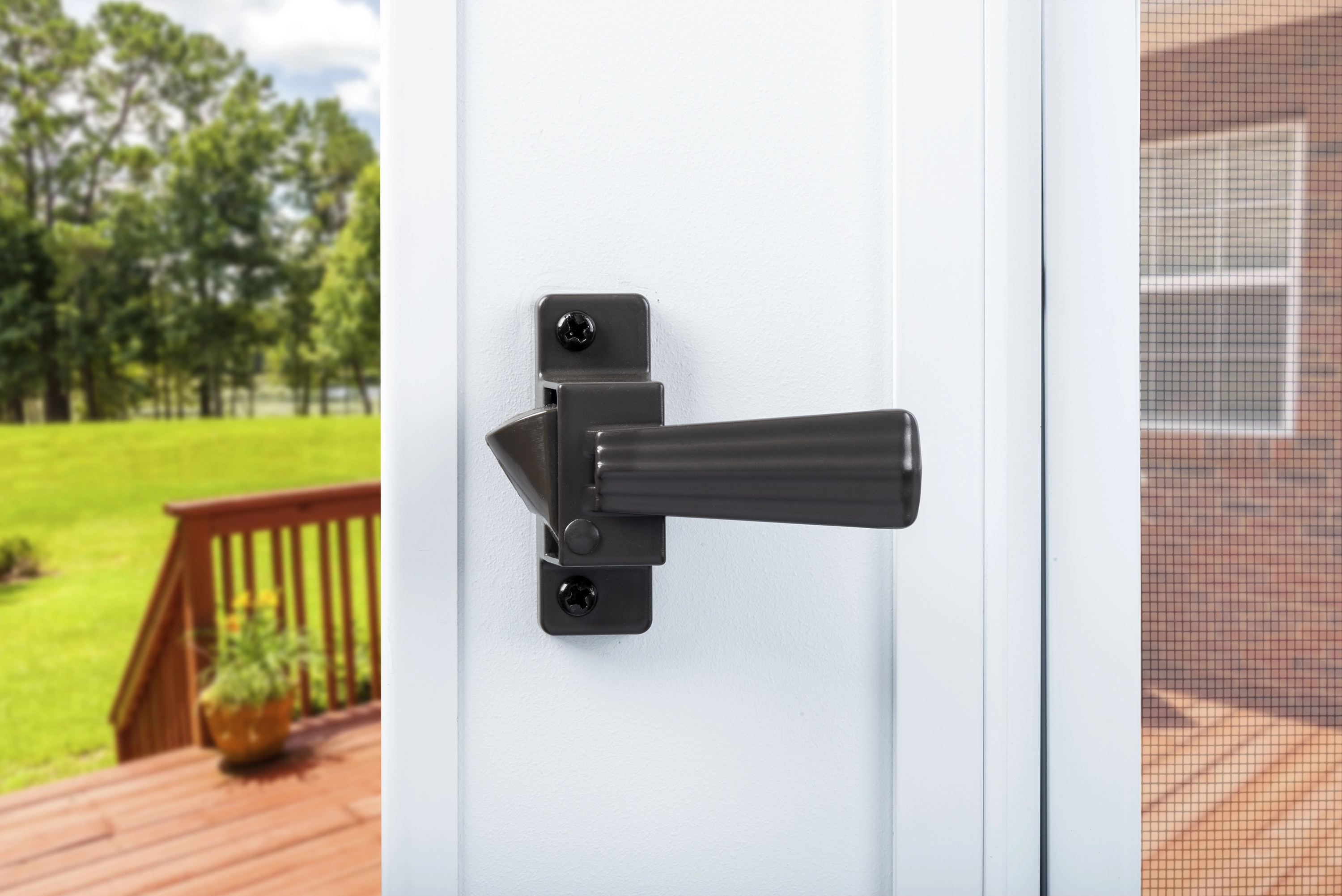 Push Button Latch For Screen and Storm Doors variant image view