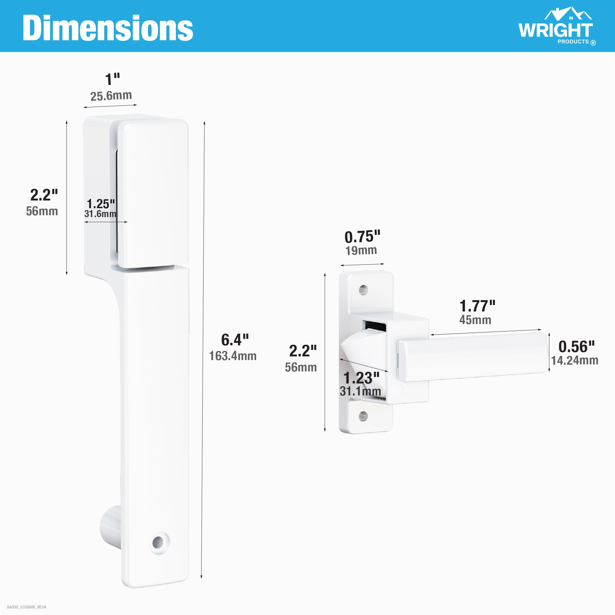 Alto Contemporary Push Button Latch variant image view