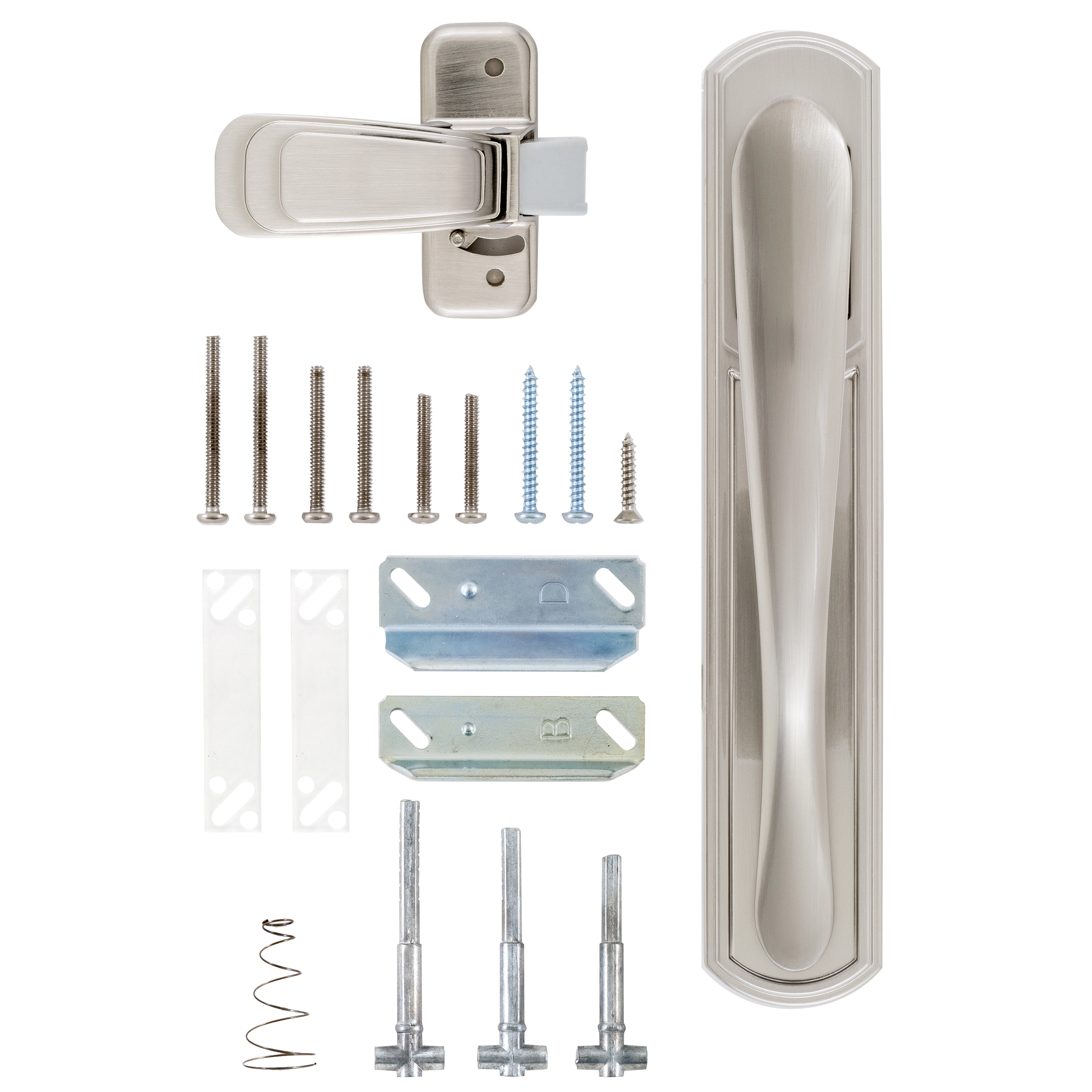 Brookfield Surface Mount Latch, Satin Nickel variant image view