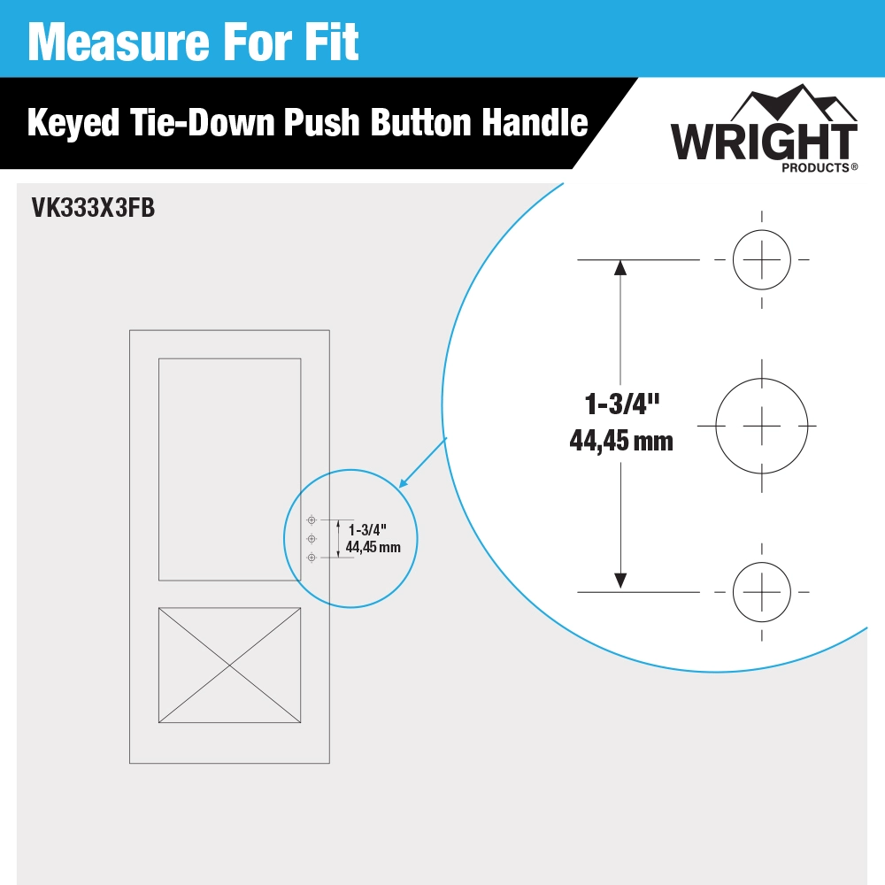 Keyed Tie-Down Push Button Handle variant image view