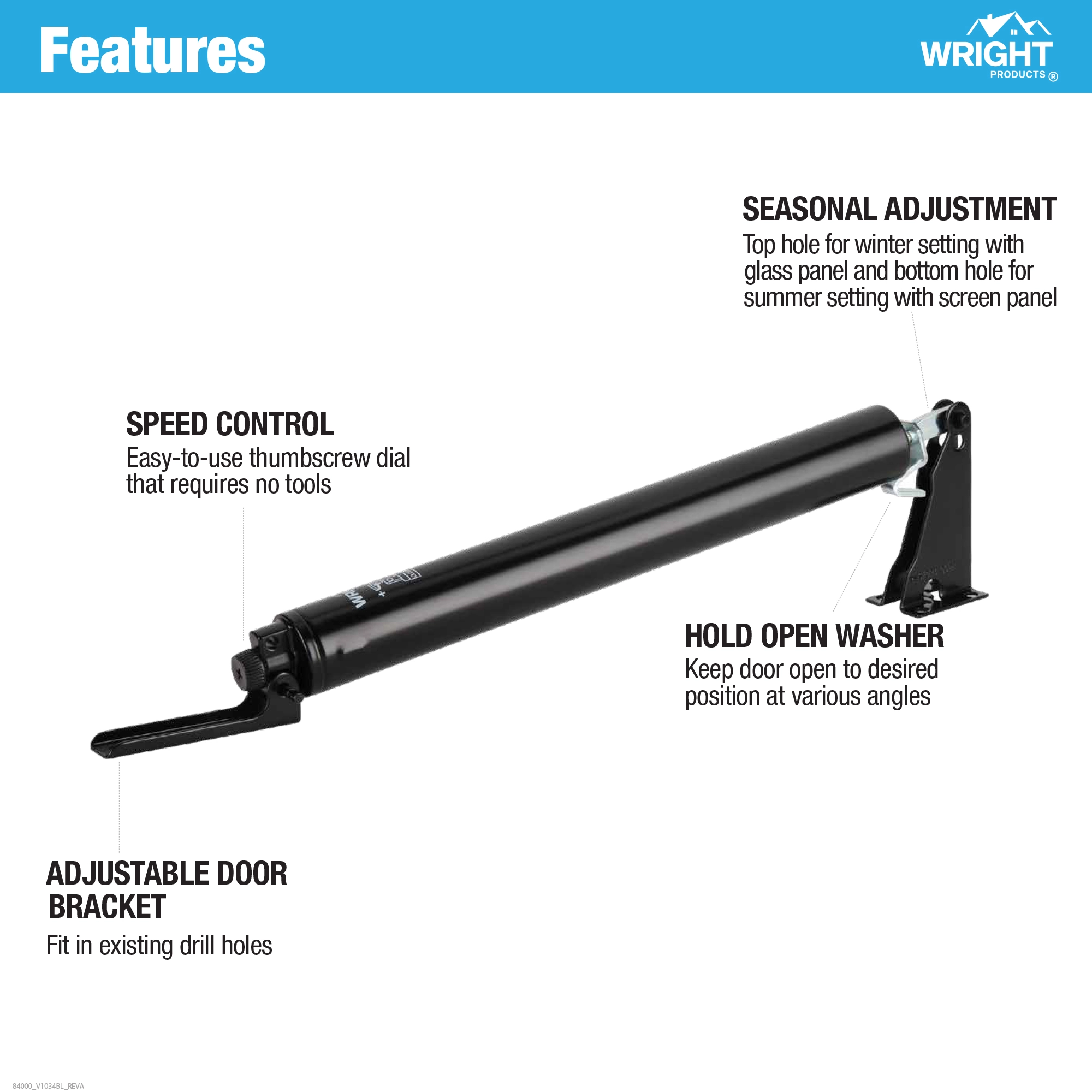 Pneumatic Closer and Push Button Latch Combo Kit variant image view