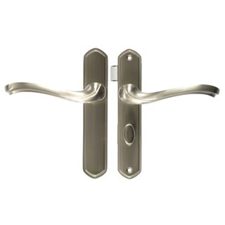Wright Products - Castellan Surface Lever Mount Latch with Deadbolt for Screen and Storm Doors, Satin Nickel
