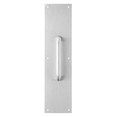 BRINKS Commercial - Commercial 16" Pull Door Plate, Stainless Steel Finish - Rust and Corrosion Resistant Door Plate