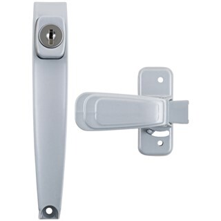 Wright Products - Heavy Duty Tie Down Keyed Push Button Door Latch for Screen and Storm Doors, Aluminum