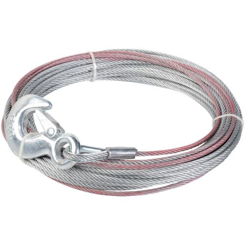 50' Galvanized Wire Rope, Clevis Hook with Latch