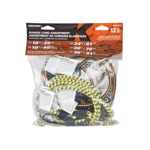 12-Piece Multi-Pack Bungee Cords