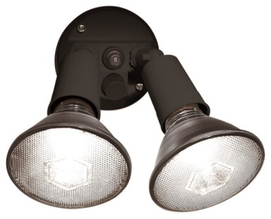 Two Heads Bronze Dusk to Dawn 7105B Brinks Activated Security Light 