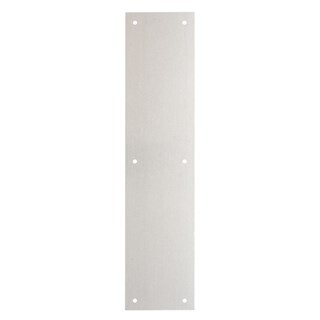 BRINKS Commercial - Commercial 15" Push Door Plate, Satin Aluminum Finish - Rust and Corrosion Resistant Door Plate 