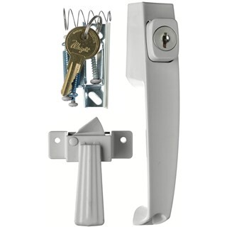 Wright Products - Tie Down Keyed Push Button Door Latch for Screen and Storm Doors, Aluminum
