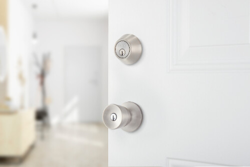 Brinks Keyed Entry Tulip Knob and Deadbolt Double Combo with PRO-GUARD™