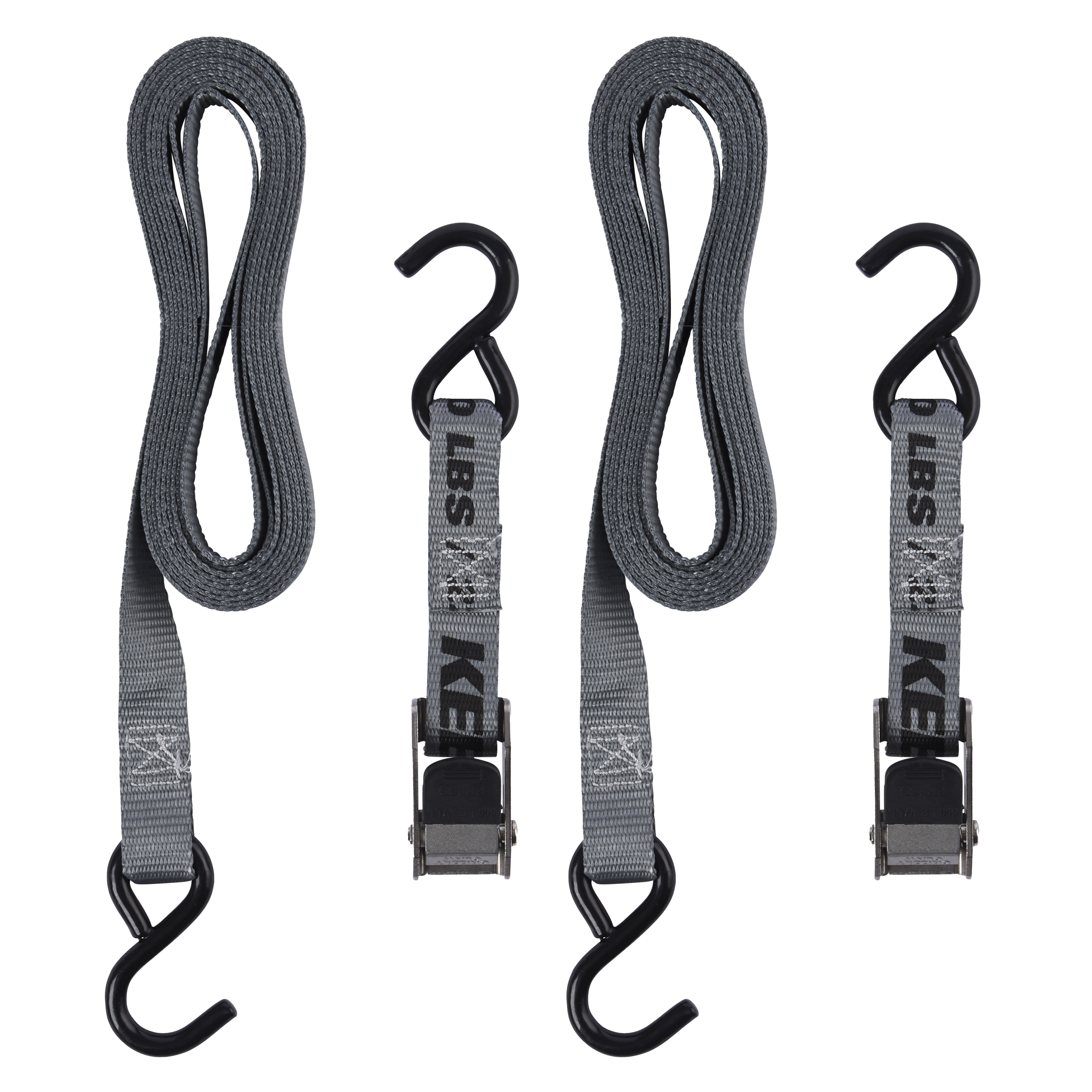 Keeper Wide-Mouth Cam Buckle Tie Down, 2-In. x 8-Ft., 2-Pk.