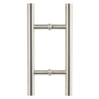BRINKS Commercial - 12" 'H' Style Pull Door Handle, Satin Chrome Finish - Rust and Corrosion Resistant Door Handle