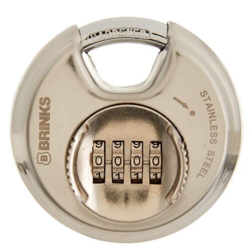80mm Stainless Steel 4-Dial Resettable Discus Padlock