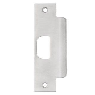 BRINKS Commercial - Replacement Door ASA Strike Plate, Satin Chrome Finish - Reinforce Security on Your Doors