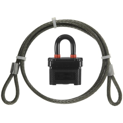 40mm Laminated Steel Sure Grip Weather Resistant Padlock with 4' Looped Steel Cable